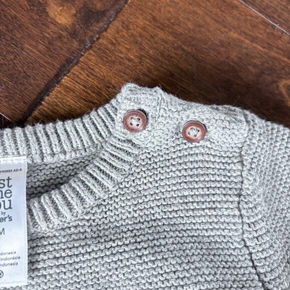 Carter’s Boys 12 Month Knit Pullover Sweater Gray Fox - Picture 4 of 6